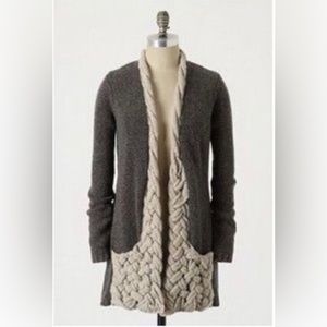 Anthropologie Sparrow Braided Pocket Sweater, Size Large